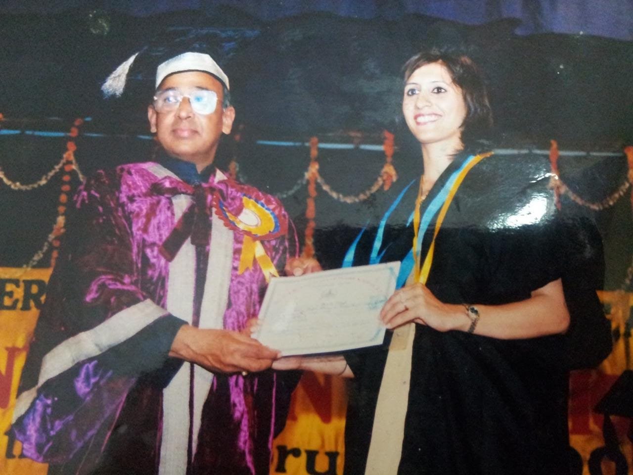 Dr. Amrita Singh on Graduation Day — University Gold Medalist