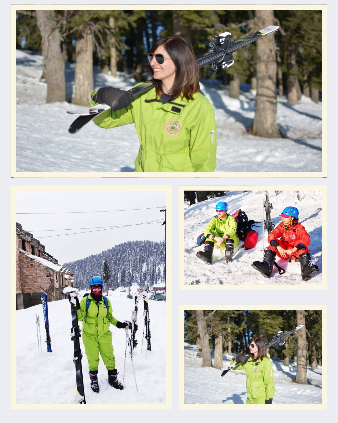 Dr. Amrita Singh skiing