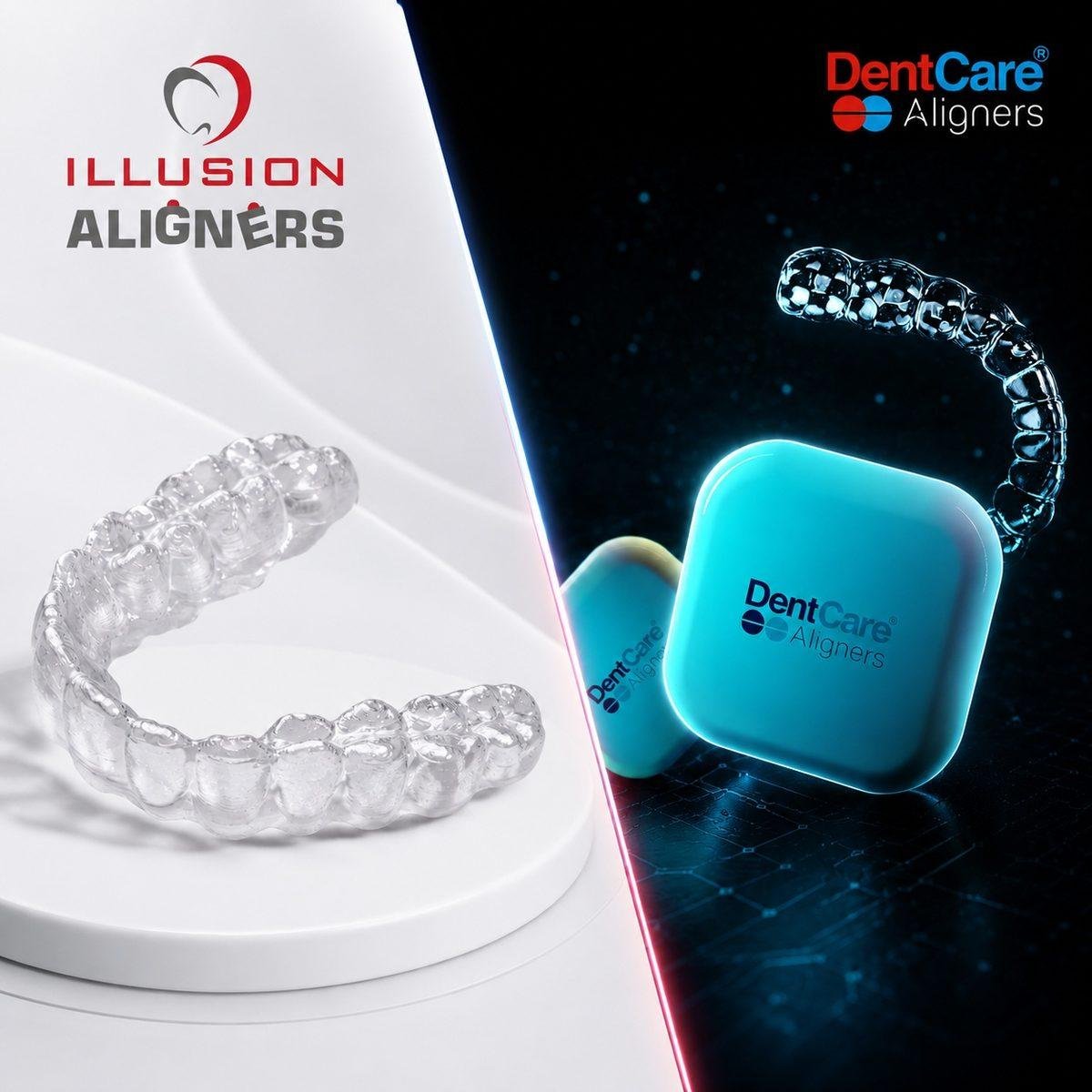 Illusion and Dentcare clear aligners